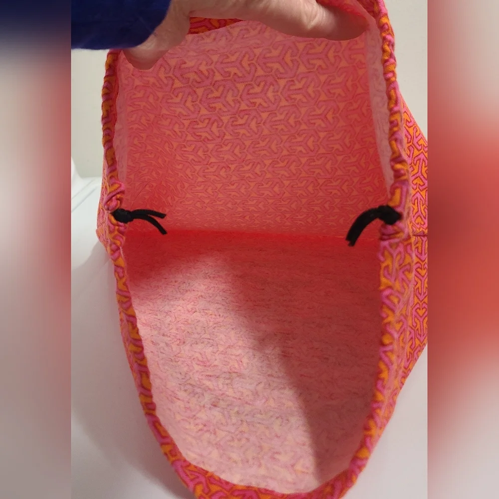 Tory Burch Pink and Orange Print Dust Bag Cover